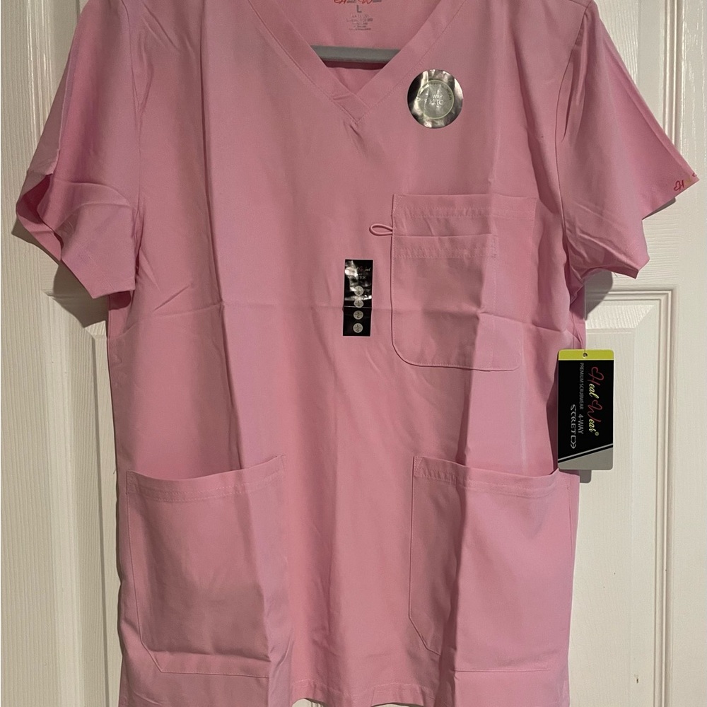 Heal Wear Pink Scrub Top